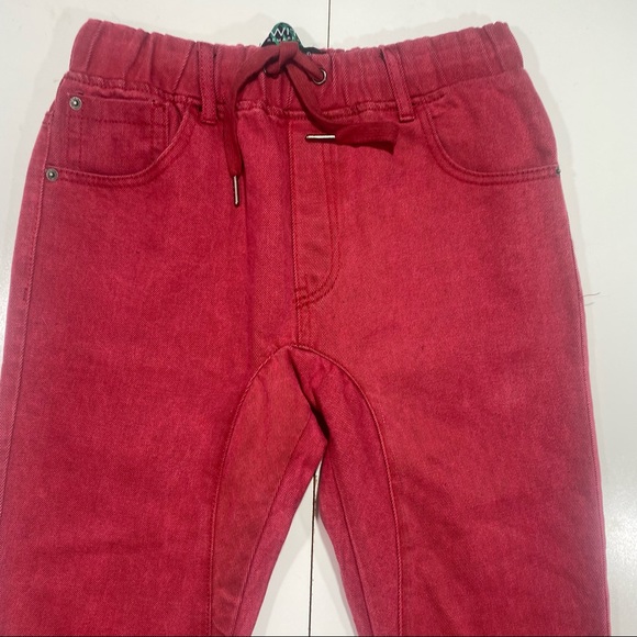 Switch Remarkable Cotton Red Pull On Mens Jean Joggers Tie Drawstring 30x28 - Picture 6 of 14